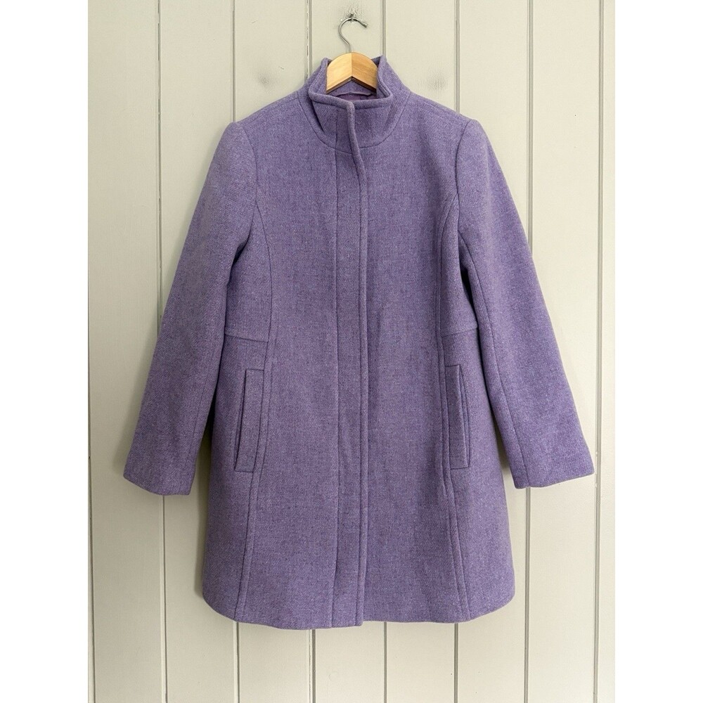 Talbots Stadium Coat 6 Lavender Purple Albury Italian Wool Blend Lined